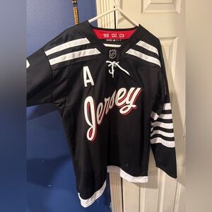 Jack Hughes Black New Jersey Devils Jersey Size Large